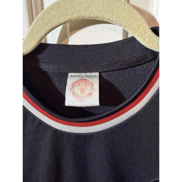 Manchester United Long Sleeve Pullover NO SIZE TAG Black Red Man U Soccer - Picture 3 of 7